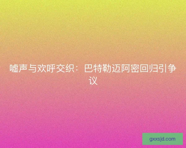 嘘声与欢呼交织：巴特勒迈阿密回归引争议